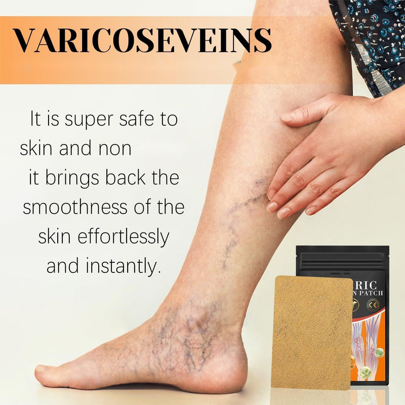 [Australia] - Furzero turmeric varicose vein plaster, Furzero varicose vein plaster, turmeric varicose vein plaster, turmeric plaster for varicose veins, promotes blood circulation (48 PIECES) 