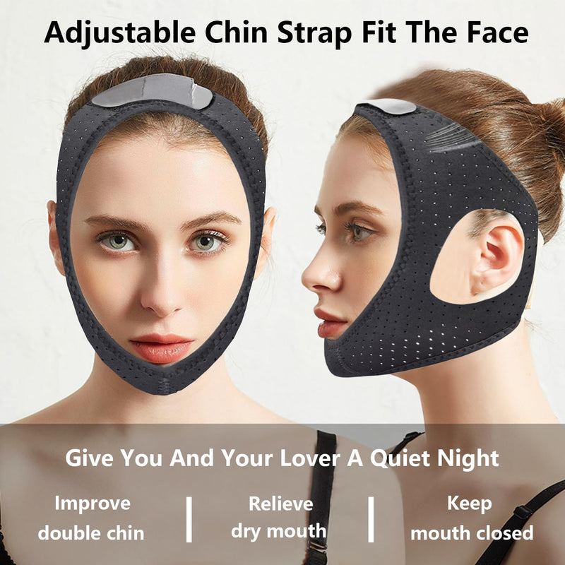 [Australia] - Anti Snore Chin StrapÔºåAdjustable Breathable Chin Strap for CPAP UsersÔºåAnti Snoring Devices for Men and WomenÔºåComfortable Chin Strap for SleepingÔºåEffective Stop Snoring Solution 
