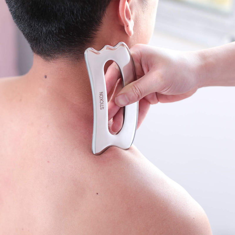 [Australia] - STICKON Stainless Steel Gua Sha Scraping Massage Tool IASTM Tools Great Soft Tissue Mobilization Tool (STICKON-05) 
