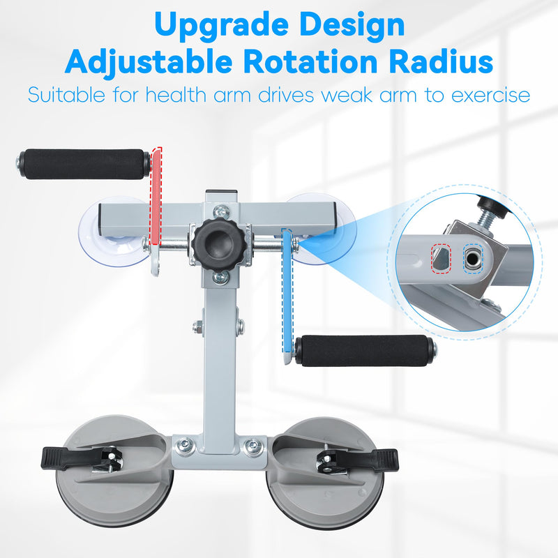 [Australia] - Arm Bike for Physical Therapy, Multifunction Rehabilitation Exerciser for Arm and Shoulder, Stroke Rehab Equipment, Portable Indoor Arm Cycle for Seniors, Adjustable Resistance, Anti-Slip 