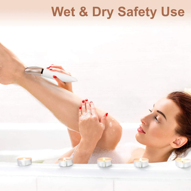 [Australia] - Electric Razor for Women - Painless 2-in-1 Women Shaver Hair Remover for Face, Legs and Underarm, Portable Waterproof Bikini Trimmer Wet and Dry Cordless Lady Hair Removal - Micro USB Recharge 