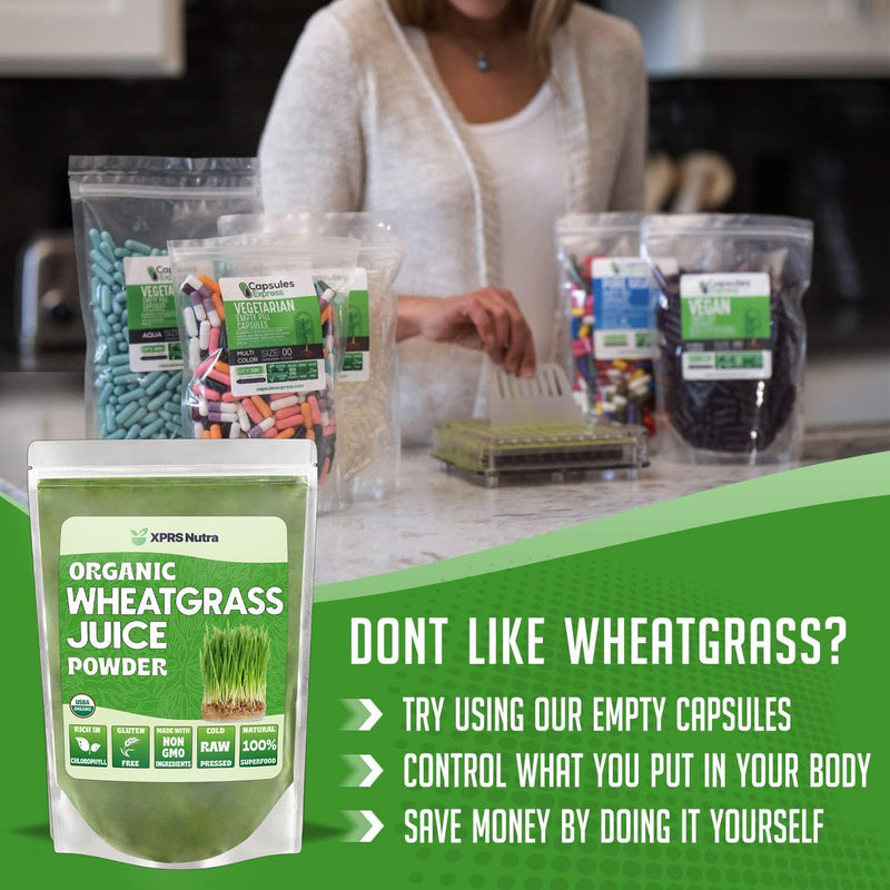 [Australia] - XPRS Nutra Organic Wheatgrass Juice Powder - Sustainably Grown - Instant Wheat Grass Juice Powder Made from Concentrated Juice - More Potent Than Organic Wheatgrass Powder - 16 Ounce 16 Ounce (Pack of 1) 