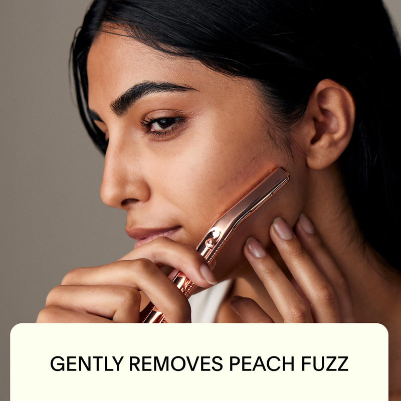[Australia] - Leaf Shave | The Leaf Dermaplaner, Chrome - All-Metal, Reusable Dermaplaning Razor and Exofliating Tool for Women 