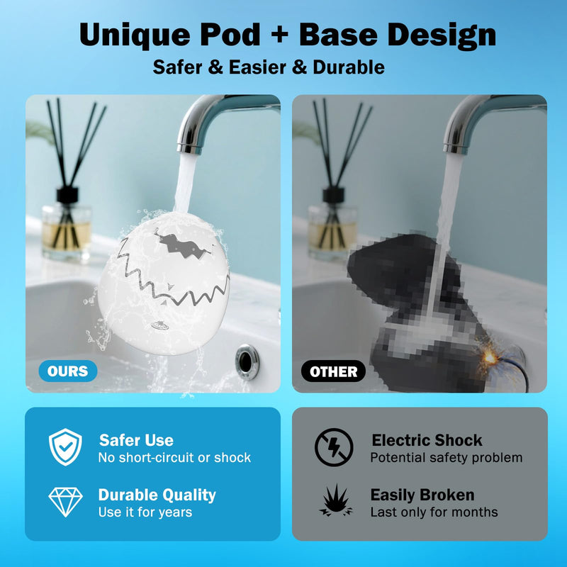 [Australia] - Ultrasonic Retainer Cleaner Machine for Denture, 45kHz Dental Cleaning Pod with Digital Timer, 3 Modes Waterproof Ultrasonic Denture Cleaner for Mouth Guard, Aligner, Jewelry, Braces,Rings,Necklaces 