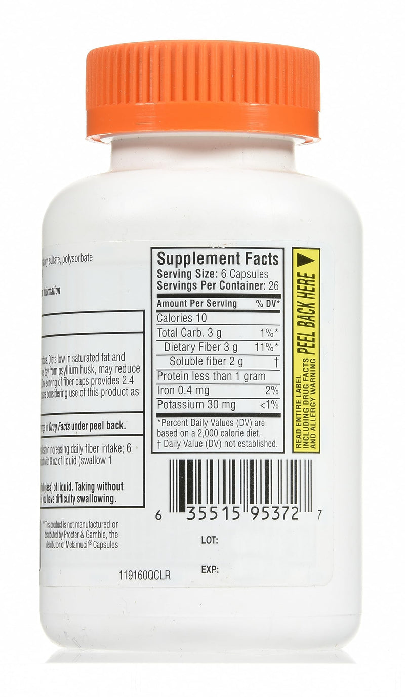 [Australia] - Quality Choice Daily Fiber Capsules for Regularity, 160 Count 