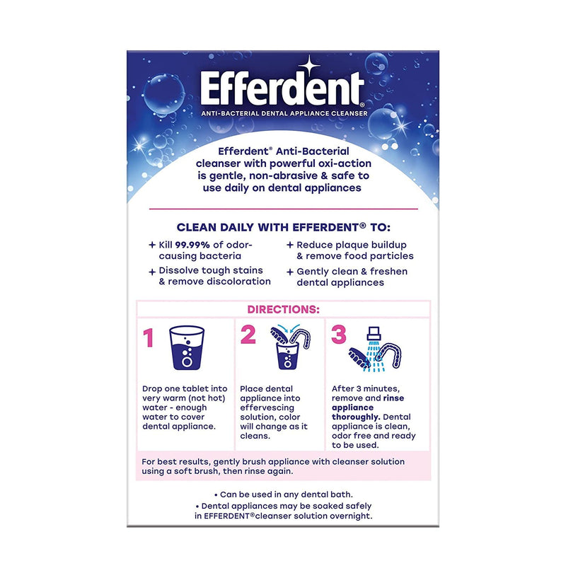 [Australia] - Efferdent Denture Cleanser Tablets, Complete Clean, 102 Tablets 