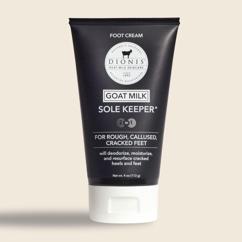Dionis Goat Milk Sole Keeper® Moisturizing Foot Cream, 4 oz | Award-winning, Moisturizing Foot Lotion For Dry, Cracked Heels & Feet with Shea Butter, Avocado & Peppermint Oil White