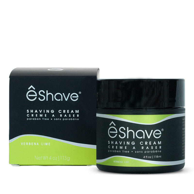 eShave Shaving Cream for Men, Verbena Lime, prevents shaving irritation and razor burn, generates a rich lather for a soft, silky, Smoothest Shave