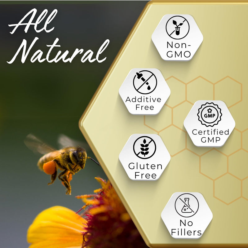 [Australia] - Royal Jelly Capsules ‚Äì 500 mg Energy, Glowing Skin and Brain Booster Supplement | Non-GMO, Gluten-Free, 60 Easy-to-Swallow Veggie Capsules 