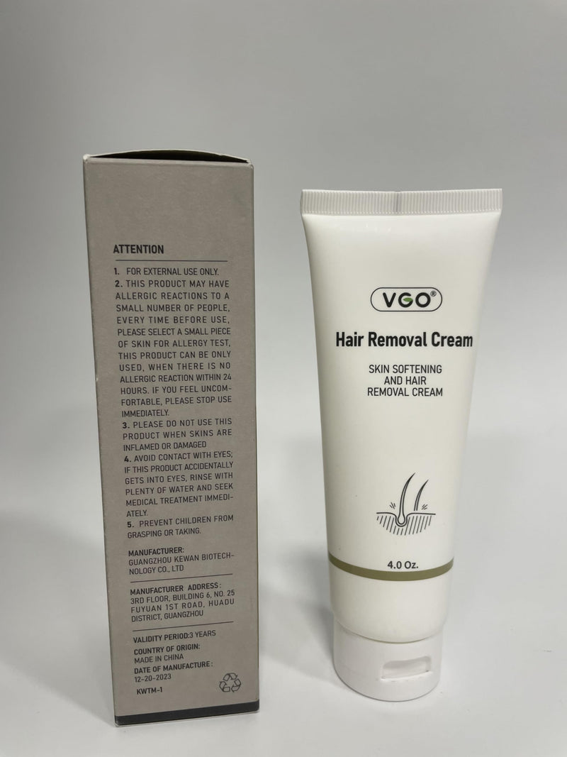 [Australia] - VGO Painless Hair Removal Lotion for Women & Men - For Unwanted Hair, All Skin Types, White, 4.02 oz 