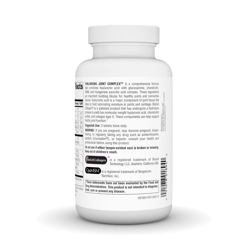 [Australia] - Source Naturals Hyaluronic Joint Complex with Glucosamine, Chondroitin & MSM Extra Strength - 120 Tablets 120 Count (Pack of 1) 