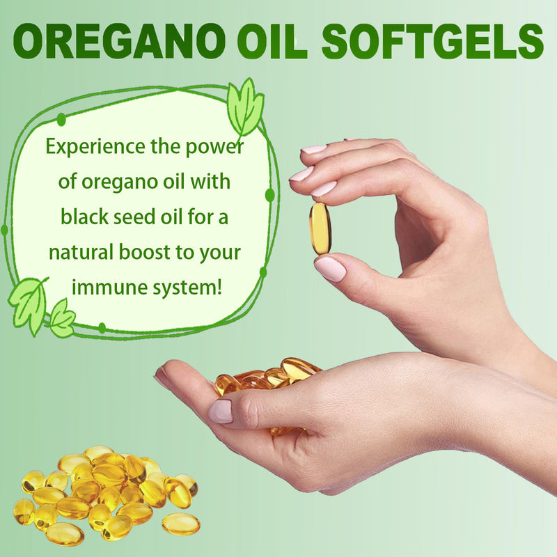 [Australia] - Oil of Oregano with Black Seed Oil, 2 in 1 Organic Oregano Capsules for Immune Support & Overall Wellness, Non-GMO, Gluten Free, 300 Softgel 