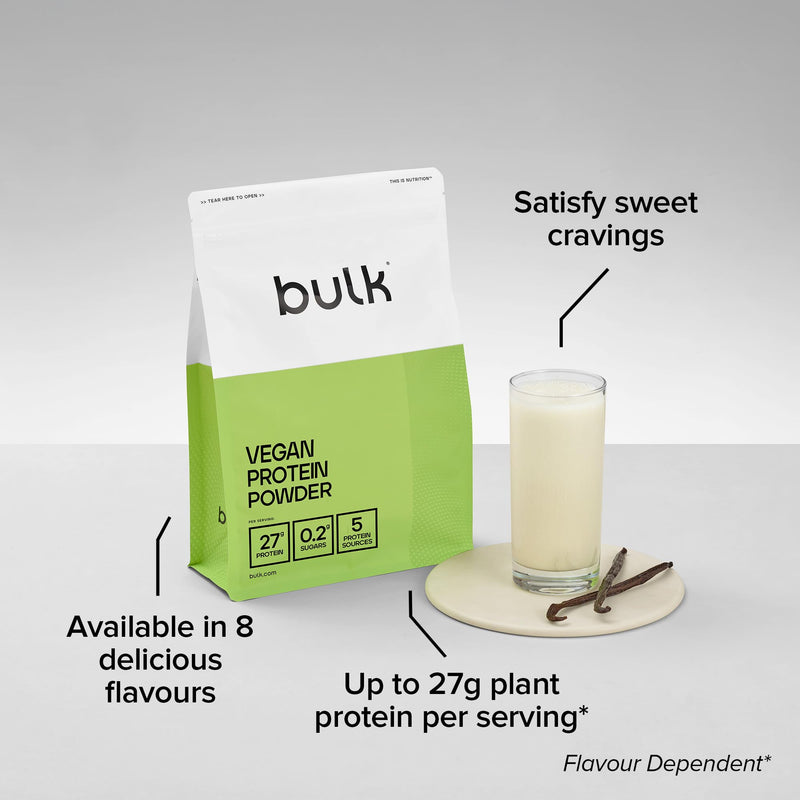 Bulk Vegan Protein Powder, Plant Based Protein Shake, Chocolate Cookies, 1 kg, New & Improved Formula, 28 Servings, Packaging May Vary 28 Servings (Pack of 1)