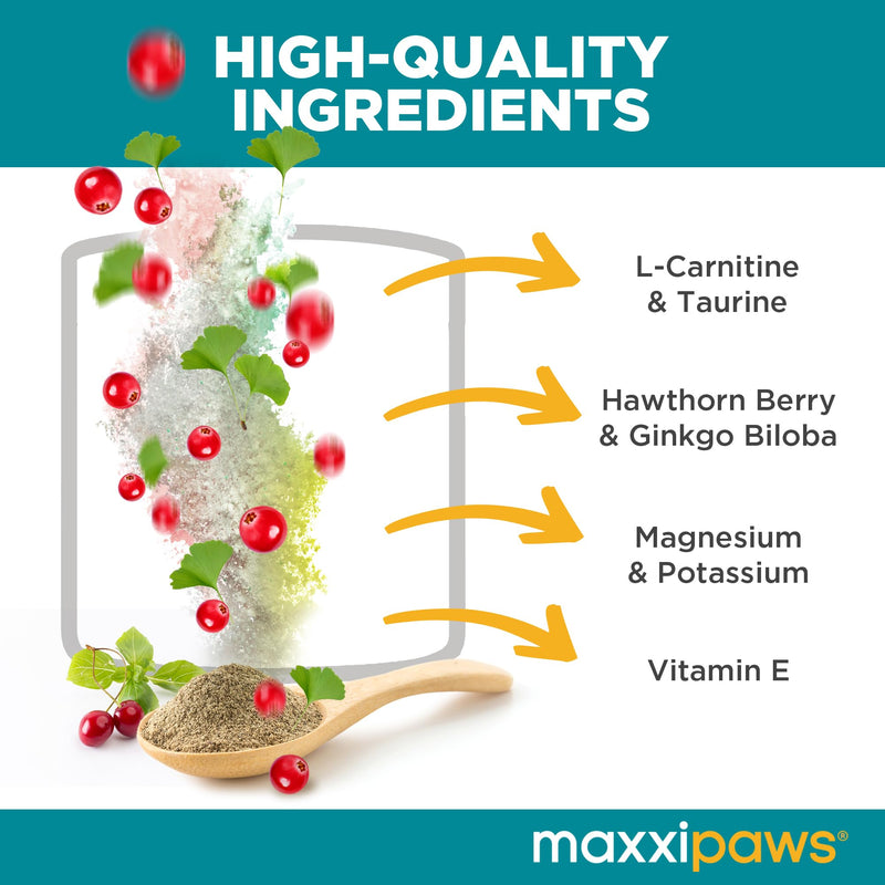 maxxicardio Heart & Cardiovascular Powder Supplement for Cats, 3.2oz - PawsPlanet Australia