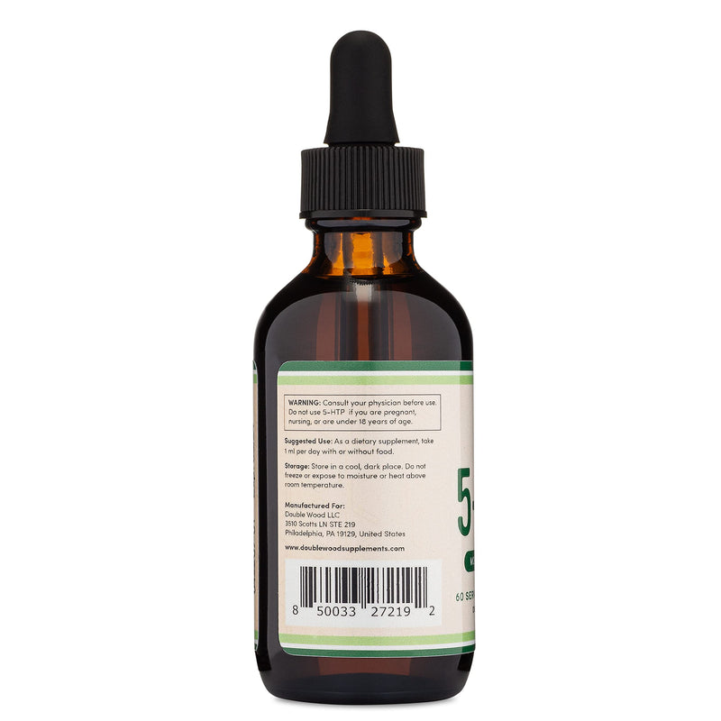[Australia] - 5HTP Liquid Drops - More Absorbable and Effective Than 5 HTP Capsules (60 Servings of 50mg 99%+ 5-HTP) Serotonin Supplement for Mood, Sleep, and Relaxation by Double Wood 