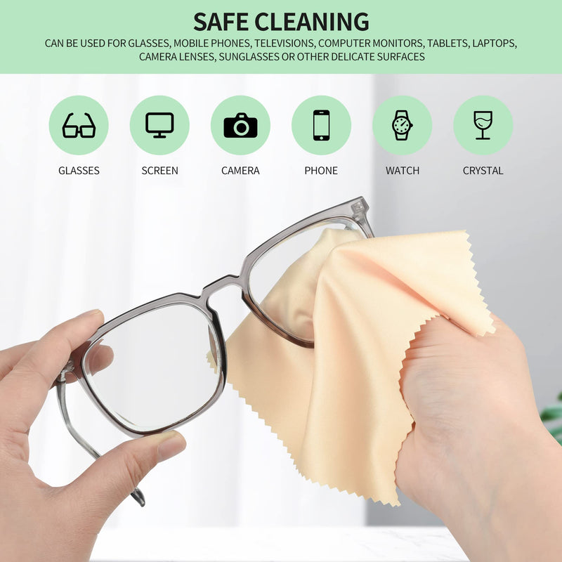 [Australia] - 18 Pack Microfiber Cleaning Cloths (7" x 6") Multicolor Glasses Cleaning Cloth for Eyeglasses, Camera Lens, Cell Phones, Laptops, LCD TV Screens and More 18 Pack 6" x 7" 