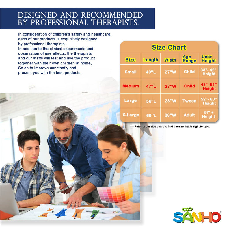 [Australia] - SANHO Yopo Dynamic Movement Sensory Sox, Medium,6-9 years old, 47''HX27''W,Good for Height:41"-51",Updated Version,Blue 