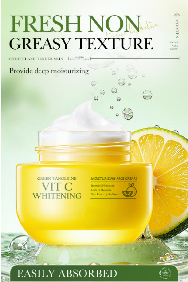 For Green Tangerine Vitamin C NAM Face Cream Lotion,Face Moisturizers | Moisturizing Hydrating Facial Creams,Facial Skin Care Cream,Soothing Skin Brighten skin tone 50g 1.76 OZ