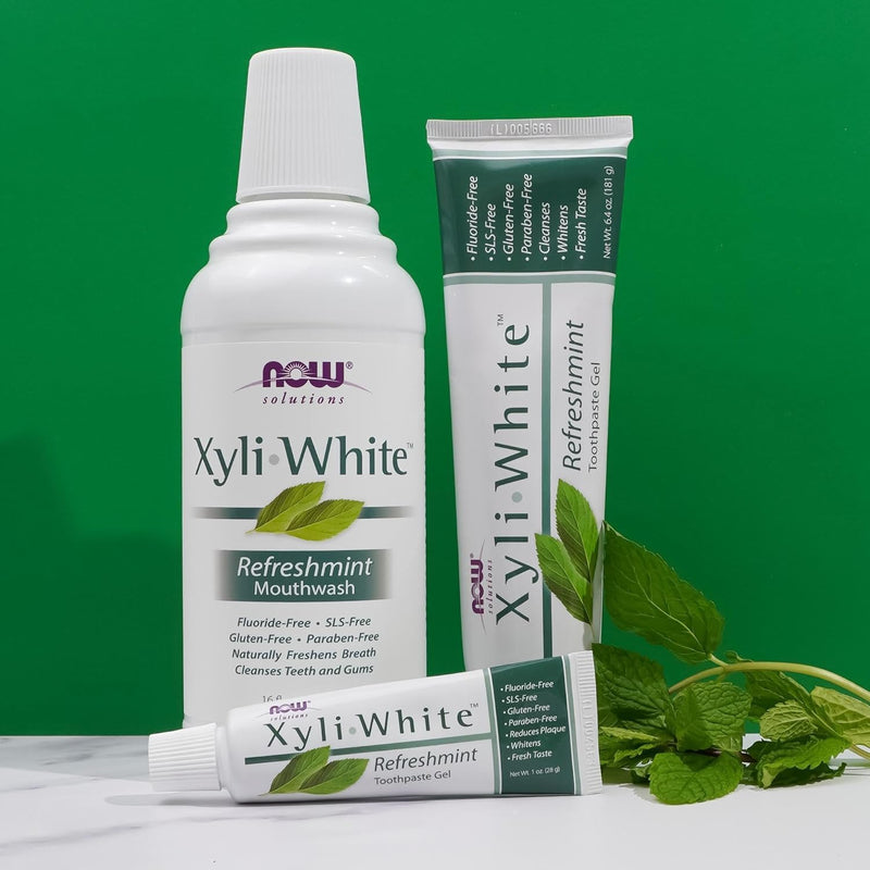 [Australia] - NOW Solutions, Xyliwhiteâ„¢ Toothpaste Gel, Refreshmint, Cleanses and Whitens, Fresh Taste, 6.4-Ounce (Pack of 4) 