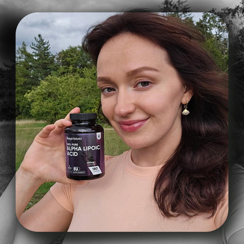 WeightWorld Alpha Lipoic Acid 650mg | 180 Capsules | 6 Months Supply | 1 Capsule a Day | Vegan ALA Supplement | Non-GMO & Magnesium Stearate-Free | No Added Preservatives