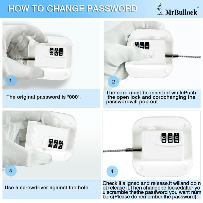 [Australia] - Refrigerator Lock Fridge Locks for Kids Keyless Child Safety Cabinet Locks for Cabinets Closets Drawers Window Electrical Appliances White 1 Pack 