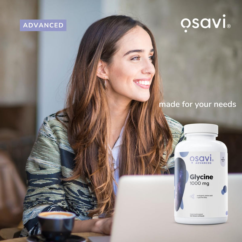 Osavi Glycine 1000mg – 120 Vegan Capsules | High–Potency Glycine for Cognitive & Sleep Support