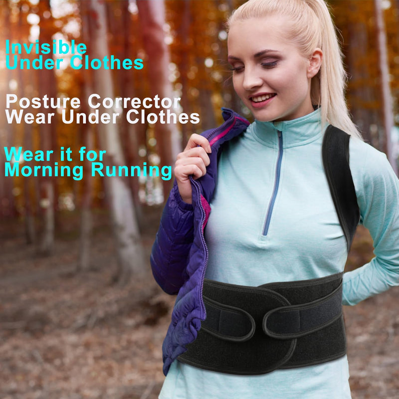 PAZAPO Posture Corrector for Men and Women - Back Brace Full Back Support Straightener for Hunchback - Upper and Lower Lumbar to Relieve,Large(33-37 Inches) Large(33-37 Inches)