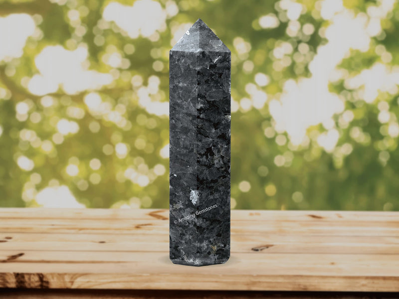 Amazing Gemstone Large Larvikite Crystal Towers ~ Natural Healing Crystal Point Obelisk for Reiki Healing and Crystal Grid (5.5 to 6 INCH) 5.5" to 6" INCH