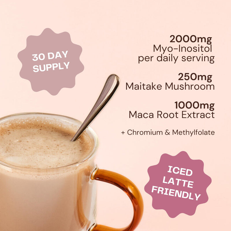 Sixways Hormone Balance Mushroom Coffee, Decaf Coffee Flavour, 30 Servings with 2000mg Myo-Inositol, Maitake Mushroom, Maca Root, PCOS Support, Vegan, PMS Relief (150g)