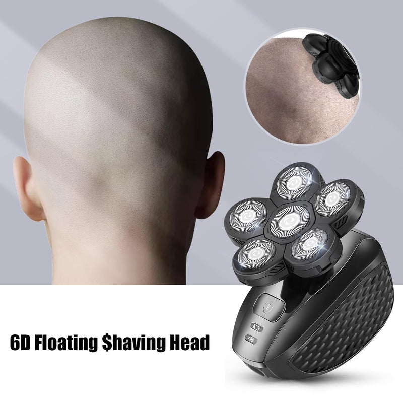 [Australia] - 6 Head Shaver Replacement Razor Heads for Many Brands Bald Men's Electric Foil Shaver Replacement,Universal Shaver Replacement Blades for Electric Razor for Men Bald and Face,3Pack Black 6 Head/3pcs 
