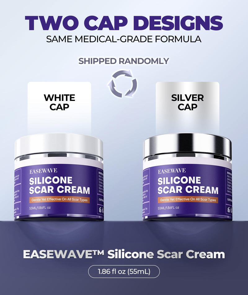 [Australia] - Silicone Scar Cream with 6.7% Active Ingredients, Scar Gel Visible in 2 Weeks, Moisturizing Scar Removal Clinically Show for Surgical, C-Section, Keloid, Acne & Burn Scars, Stretch Mark Cream(55ML) 