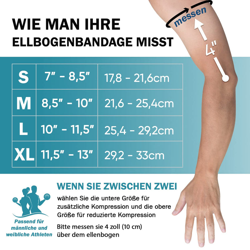 [Australia] - POWERLIX Elbow Brace 2 Pieces, Compression Elbow Brace for Men and Women, for Tennis Elbow, Golfer's Elbow, Sports, Arthritis, Tendonitis, Joint Pain, Black, L 