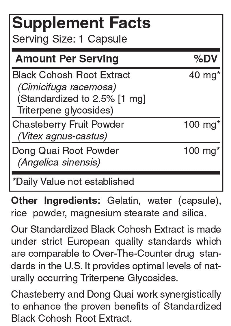 [Australia] - Holly Hill Health Foods, European Standardized Black Cohosh Extract Plus, 120 Capsules 