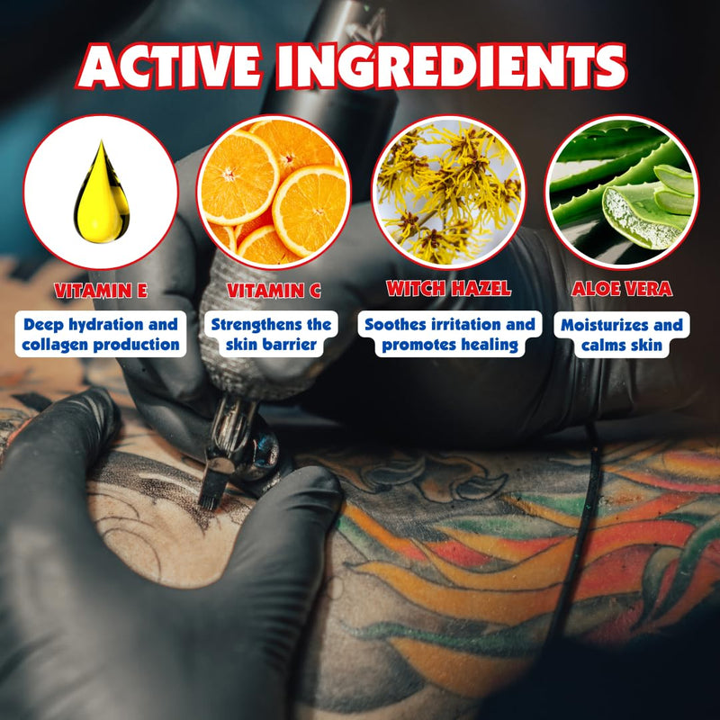 [Australia] - HEALer Tattoo Aftercare Gel - New Formula, Aloe & Vitamin E Tattoo Moisturizer, Fast-Absorbing, Non-Greasy Care for New Tattoos & Piercings Gentle Cream on Sensitive Skin, Travel Size, 3oz 