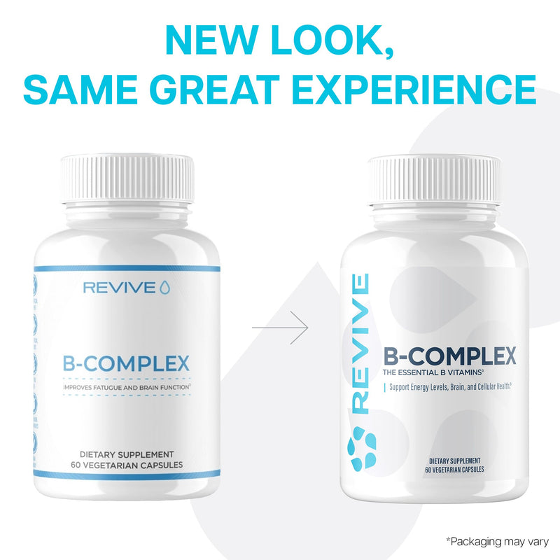 Revive MD Vitamin B Complex Capsules for Men & Women – Supports Heart Health, Energy & Immune System – Vitamin B12 Complex Promotes Healthy Brain Function & Overall Wellness (60 Servings)