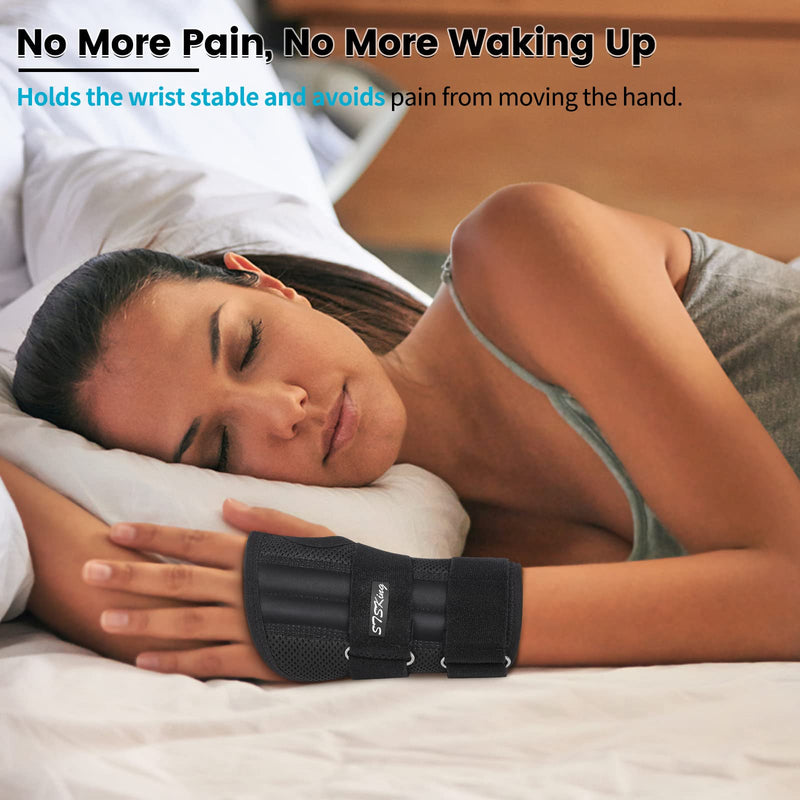[Australia] - STSKing Doctor Approved Wrist Brace, Adjustable Day-Night Wrist Brace for Men Women, Brace Wrist for Arthritis, Tendonitis, Sprain, Sports Protection (Left, S/M) Left S/M (Wrist 13-20 cm) 