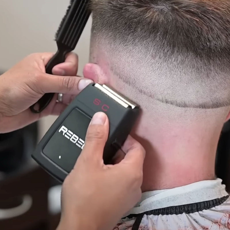 [Australia] - StyleCraft Rebel Professional Cordless Double Foil Shaver - Super Torque Motor, USB-C Rechargeable Electric Men's Foil Shaver, Close Shave, Barber Quality Grooming Black 