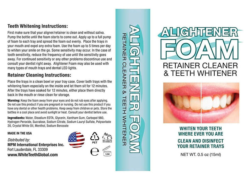 [Australia] - Alightener Foam - Whiten Your Teeth While Wearing a Mouth Tray or a Clear Dental aligners - Mouth Trays Included 