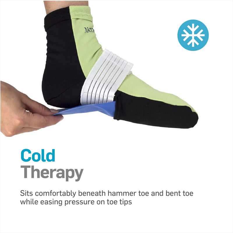[Australia] - NatraCure Plantar Fasciitis Therapy Cold Socks with Compression Band - Reusable Ice Pack Slippers for Plantar Fasciitis, Arch Pain, Heel Pain, Swelling - FBA710 CAT - (Size: Large) 