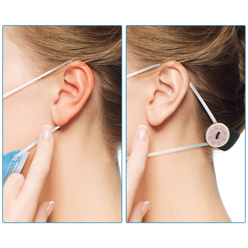 [Australia] - Ear Strap Extender Ear Strap Hook Ear Cord Extension Buckle Ear Protector Holder Hook Adjustable Anti-Slip Ear Pain Relieved for Relieving Long-time Wearing Ears' Pressure Pain (30 Pieces) 