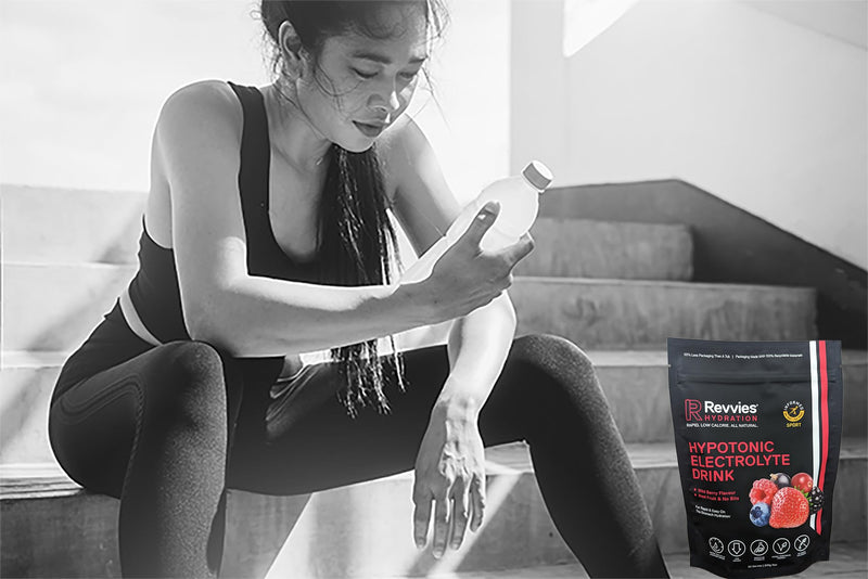 Revvies Hypotonic Electrolyte Drink | Lemon Lime | 30 Serves | Rapid Hydration | More Salts Less Sugar | All Natural | Easy On The Stomach | Vegan 234g