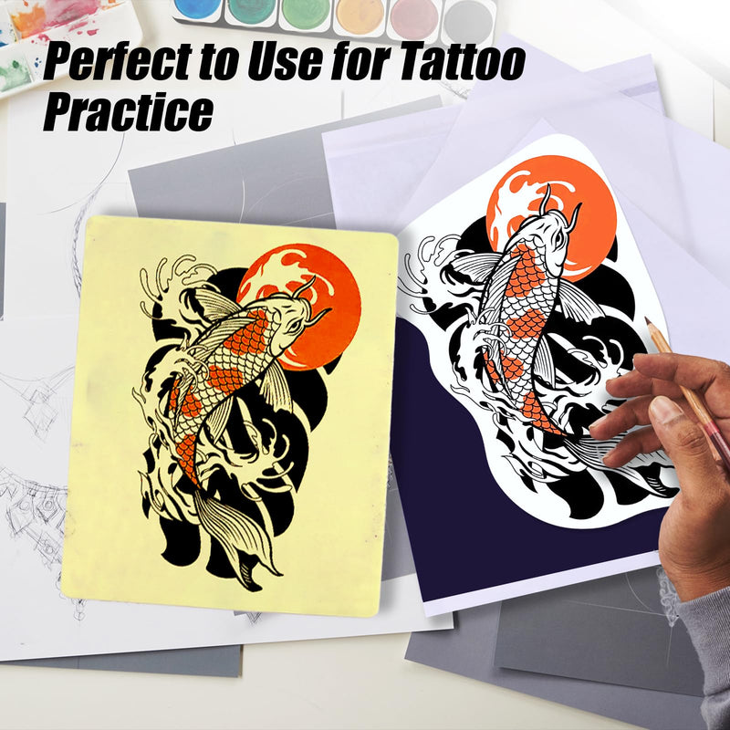 [Australia] - 3MM Tattoo Practice Skin with Transfer Paper - 40Pcs Tattoo Fake Skin and Stencil Paper Kit Includes 30Pcs Thermal Paper and 10Pcs Double Sided Practice for Beginners Complete Set 