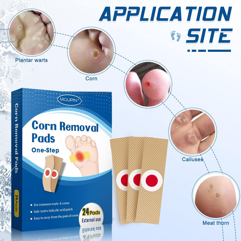 [Australia] - 24 Count Corn Removal Pads for Feet and Toe, Corn Feet Remover for Feet Extra Strength, Callous Remover 24 Beige 