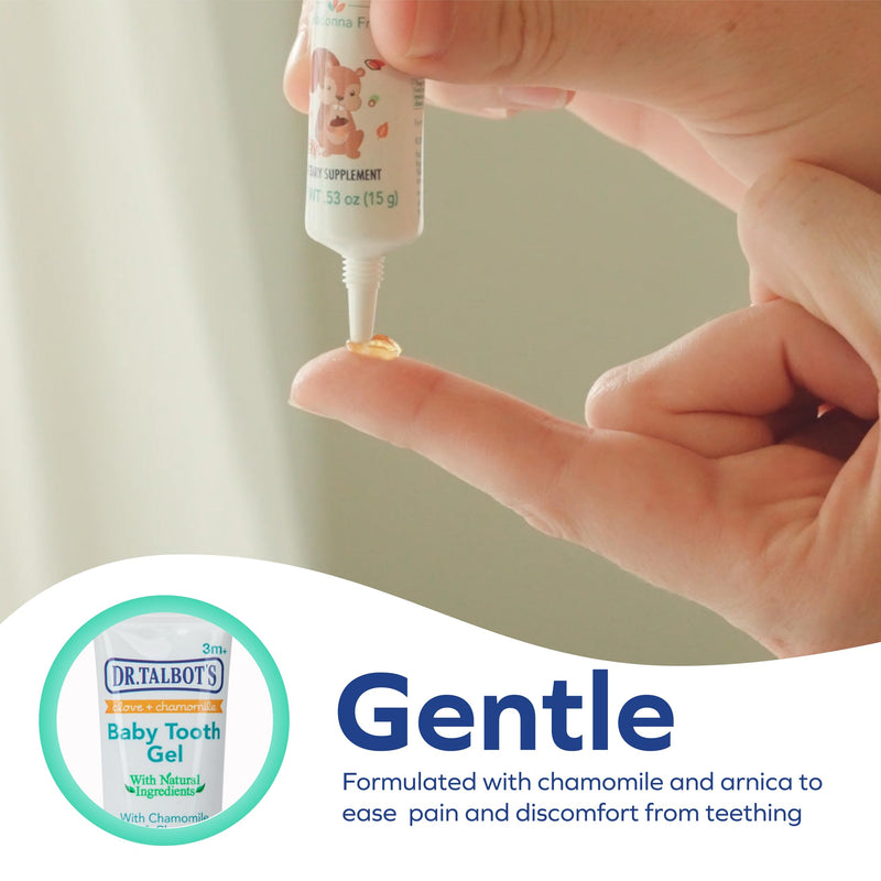 [Australia] - Dr. Talbot's Baby Tooth Gel for Sore Gums, Naturally Inspired, 2 Pack, Each 0.53 oz, benzocaine Free, Belladonna Free Day Time 0.53 Ounce (Pack of 2) 