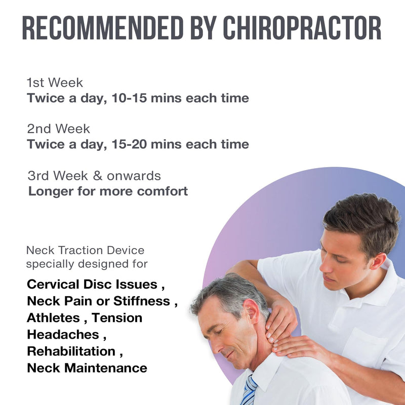 [Australia] - Cervical Neck Traction Device Pro - Adjustable Neck Support and Neck Stretcher for Spine Alignment and Neck Pain Relief Neck Brace Pro 