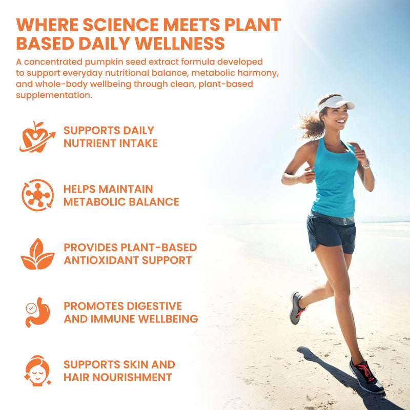 Pumpkin Seed | 5,000mg Equivalent | 500mg 10:1 Whole Seed Extract, Not Oil | 180 Vegan Capsules | 6-Month Supply | Cucurbita Pepo | GMP & 3rd Party Lab Tested