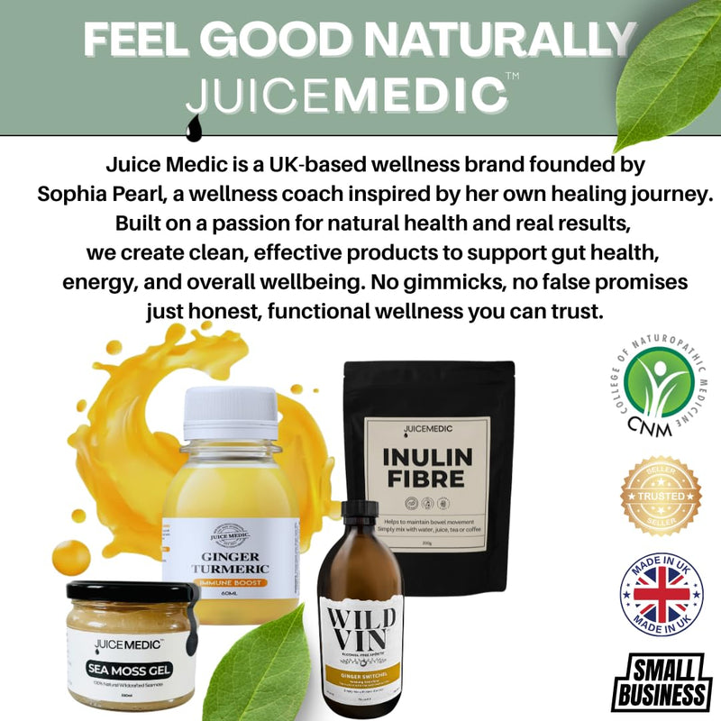 Inulin Fibre Powder 200g – Prebiotic Fibre Supplement for Gut Health, Digestion & Weight Management – Neutral Taste, Easily Mixes in Water, Coffee or Smoothies