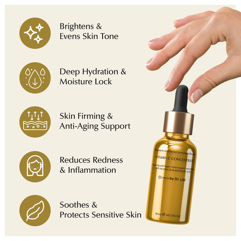 EpiLynx Vitamin C Antioxidant Serum, Rejuvenating Dark Spot Remover, Vegan | Vitamin C Antioxidant Serum: Repairs Skin Barrier & Hydrates, Dark Spot Remover, Vegan, Gluten-Free
