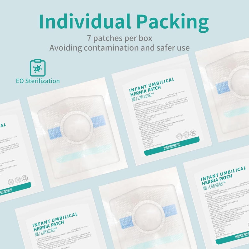 [Australia] - Baby Belly Navel Patches, Cotton Pads for Baby Belly Button Hernia, Infant Essentials Must Haves (7 Pieces) 7 