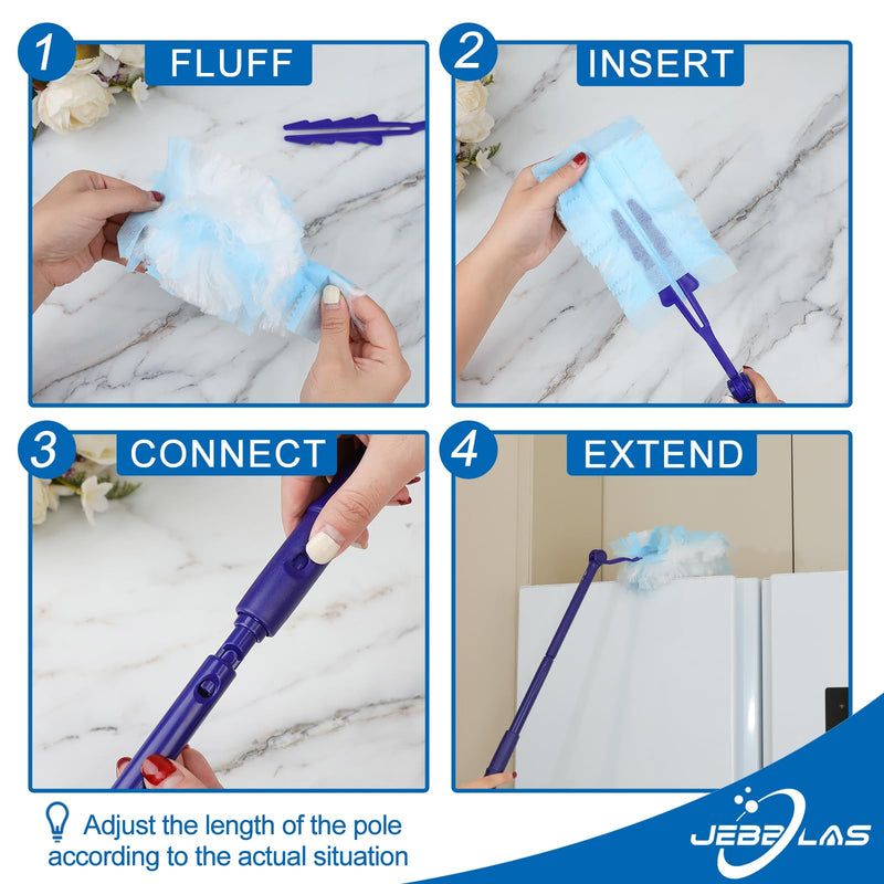 [Australia] - JEBBLAS Disposable Dusters Refills, Heavy Duty Electrostatic Duster Head, Total 30 Count 30 Duster Refills 